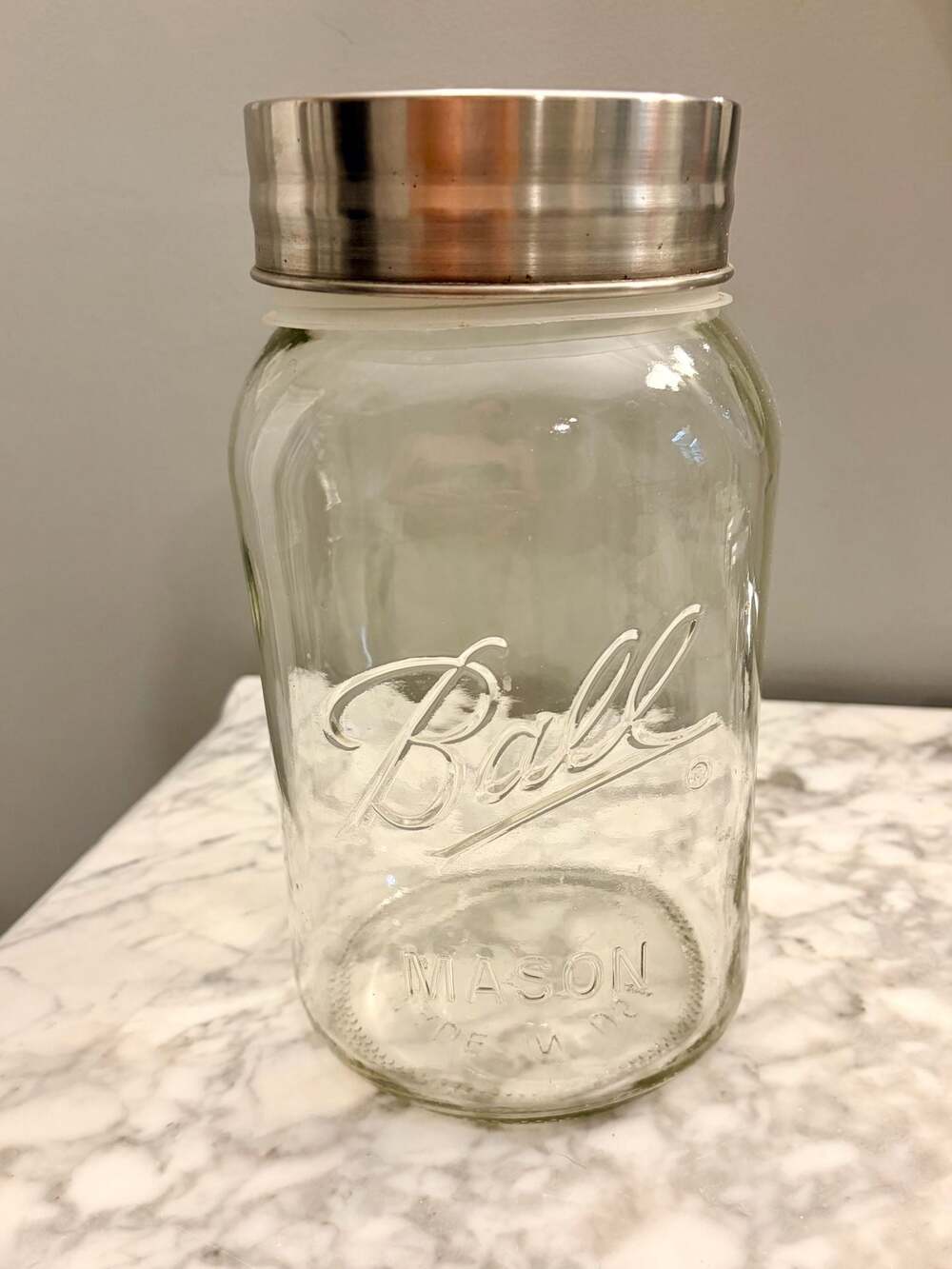 Ball 1 Gallon Super Wide Mouth Decorative Glass Storage Jar with Metal Lid